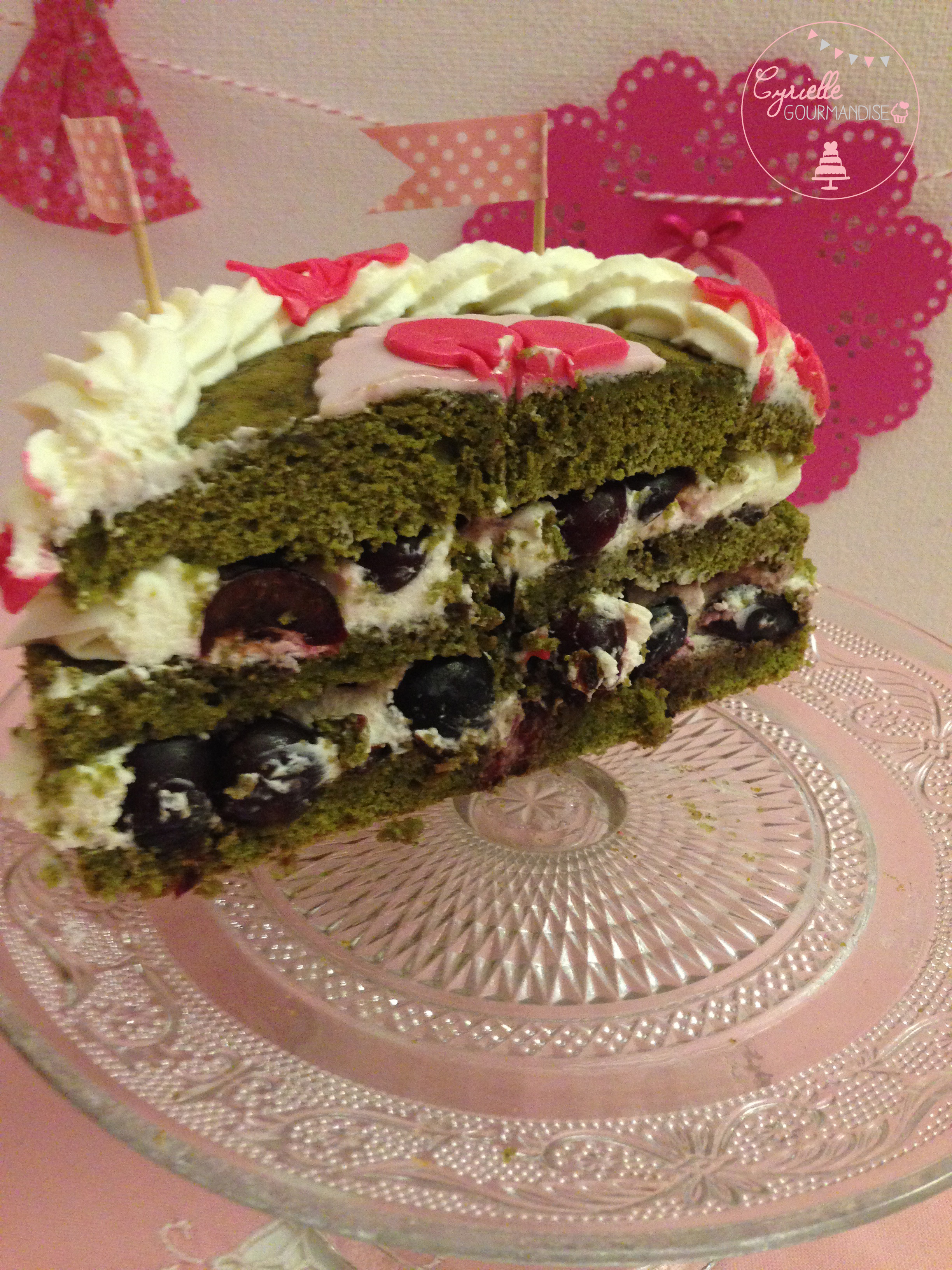 Layer cake matcha intérieur