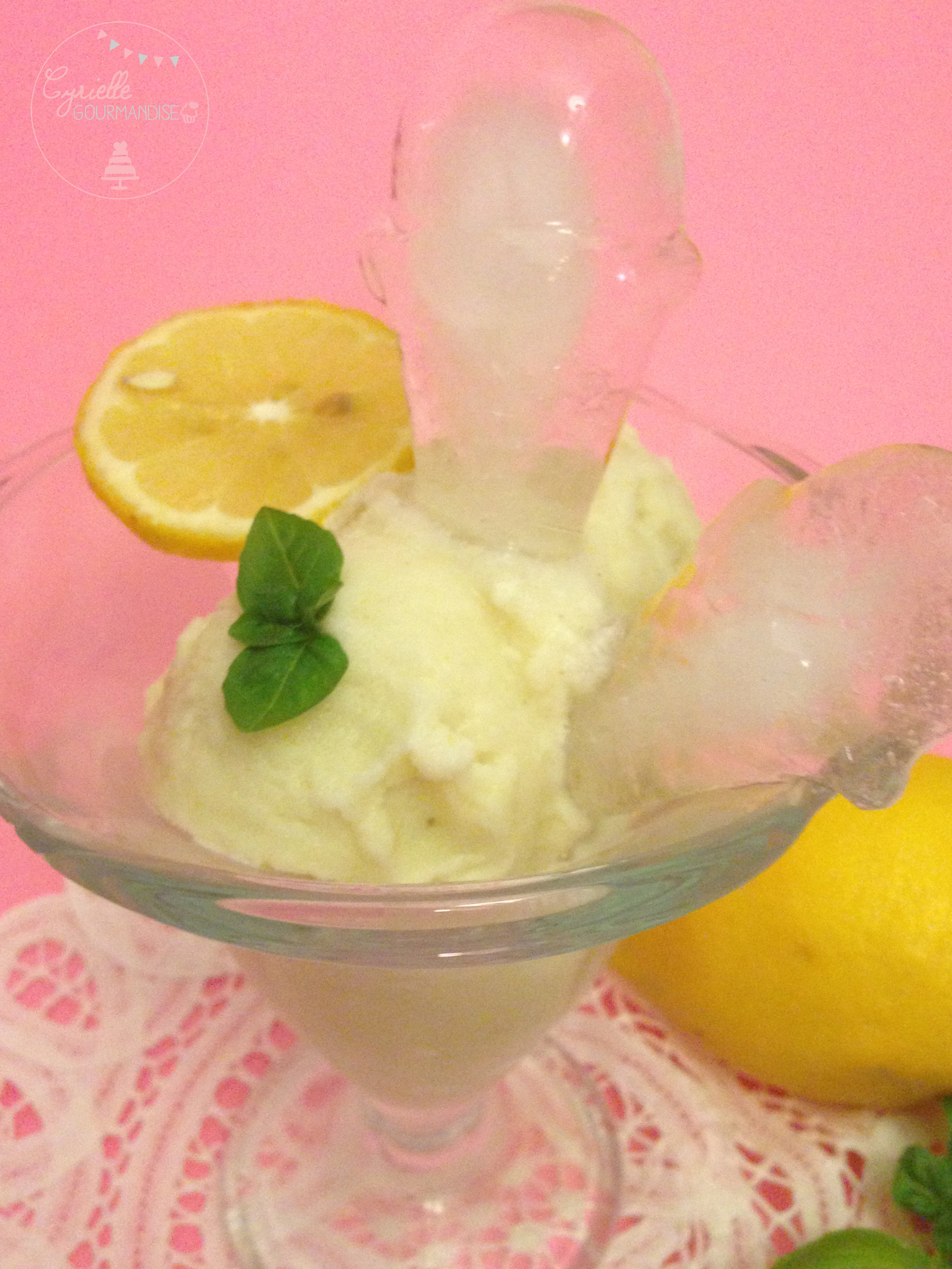 Sorbet citron basilic yaourt 1