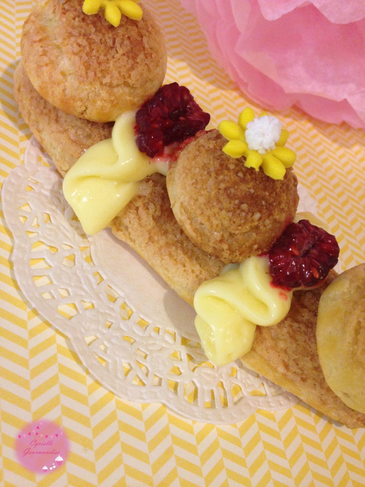 Eclair-Religieuse Citron Framboise