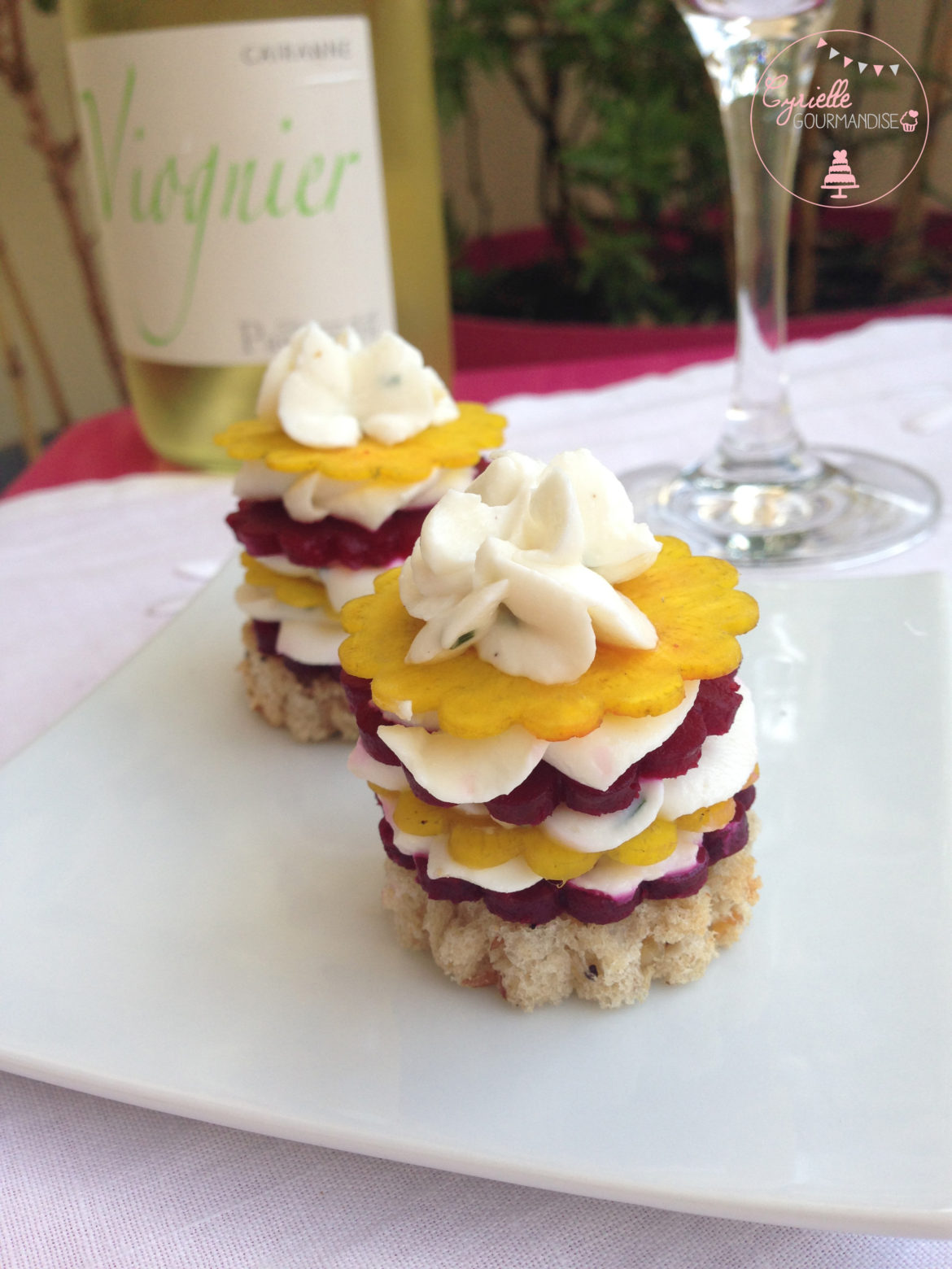 Millefeuille aux deux betteraves et crème de chèvre {Non-concours Tomates Sans Graines}