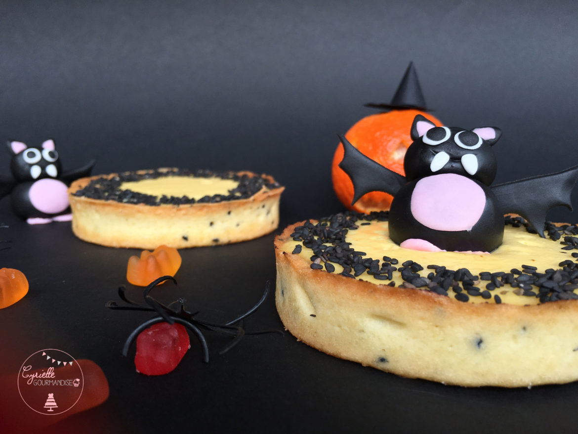 Tartelettes clémentine-sésame noir {Bataille Food #28}