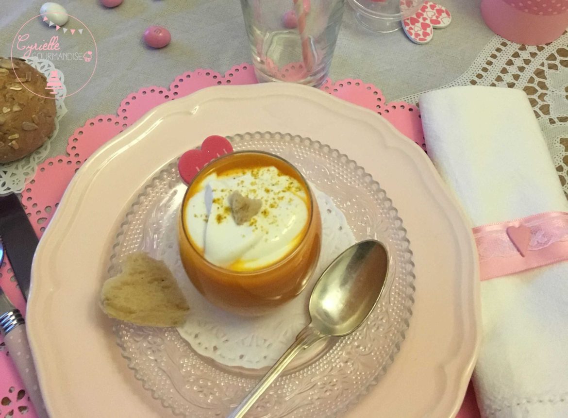 Cappuccino de l’amour Potiron-Curry, Chantilly Crème de Coco    ♥Valentines Week♥