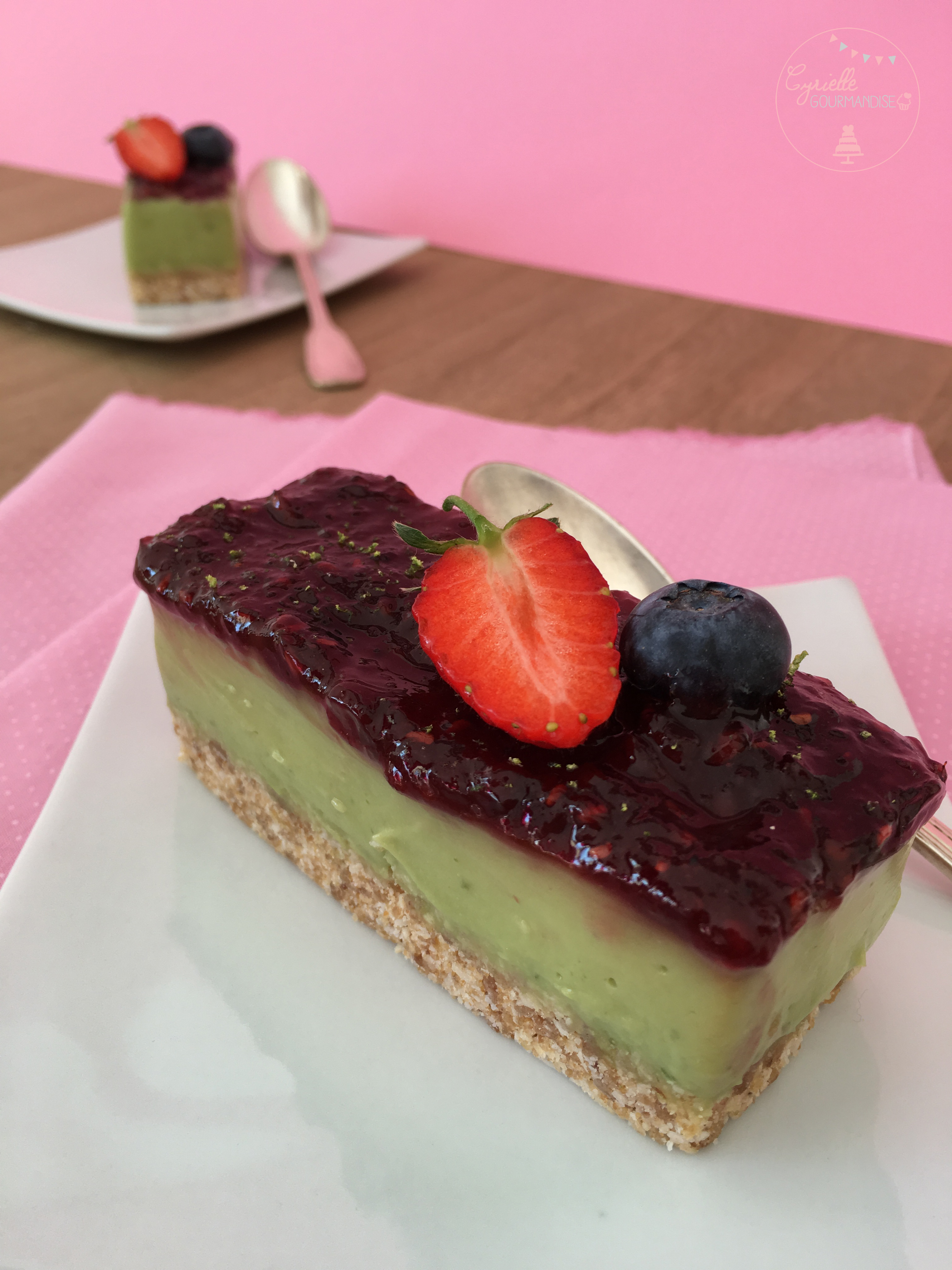 Comme un cheesecake avocat citron vert framboise 3