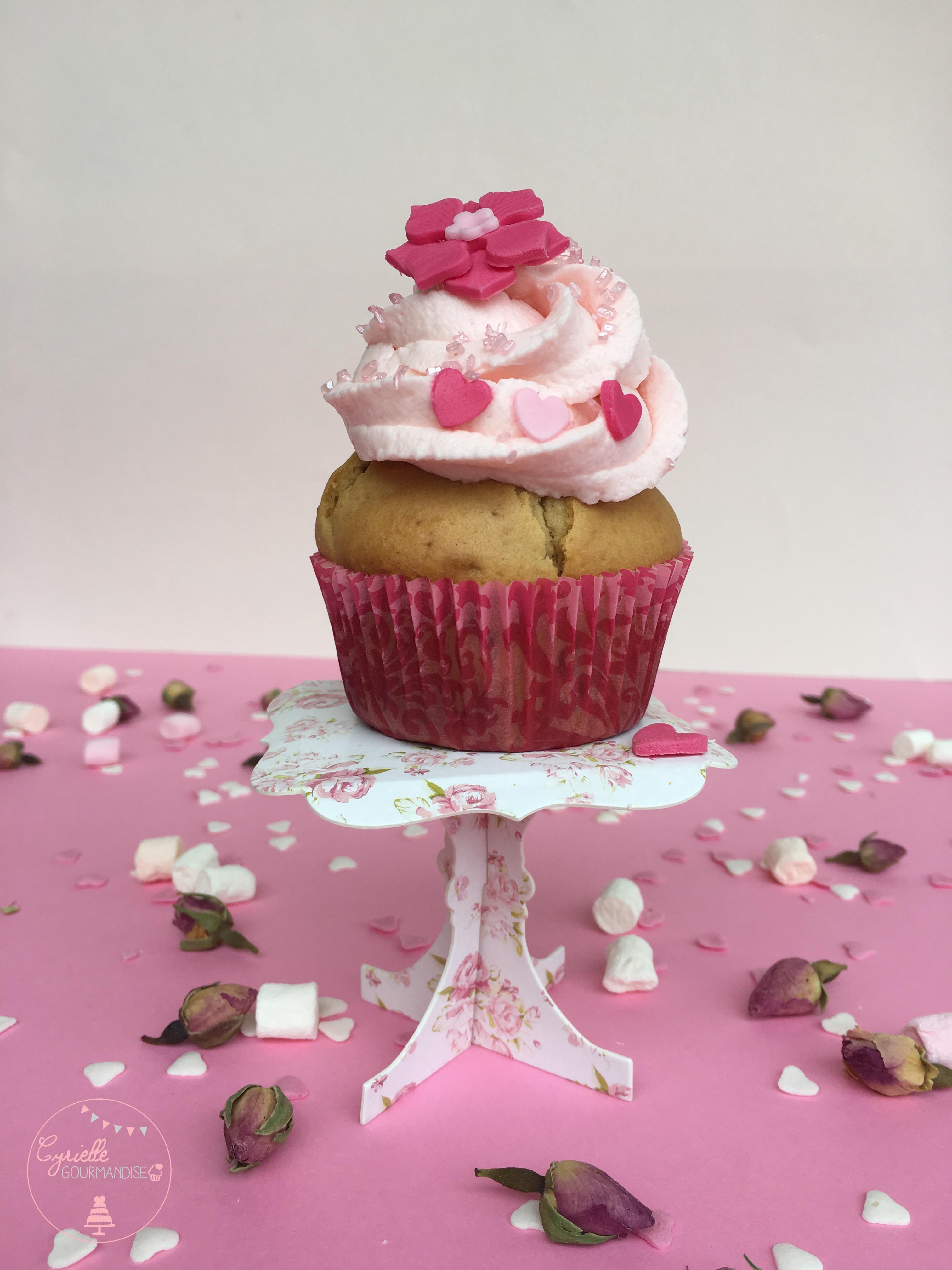 Cupcake rhubarbe rose 4