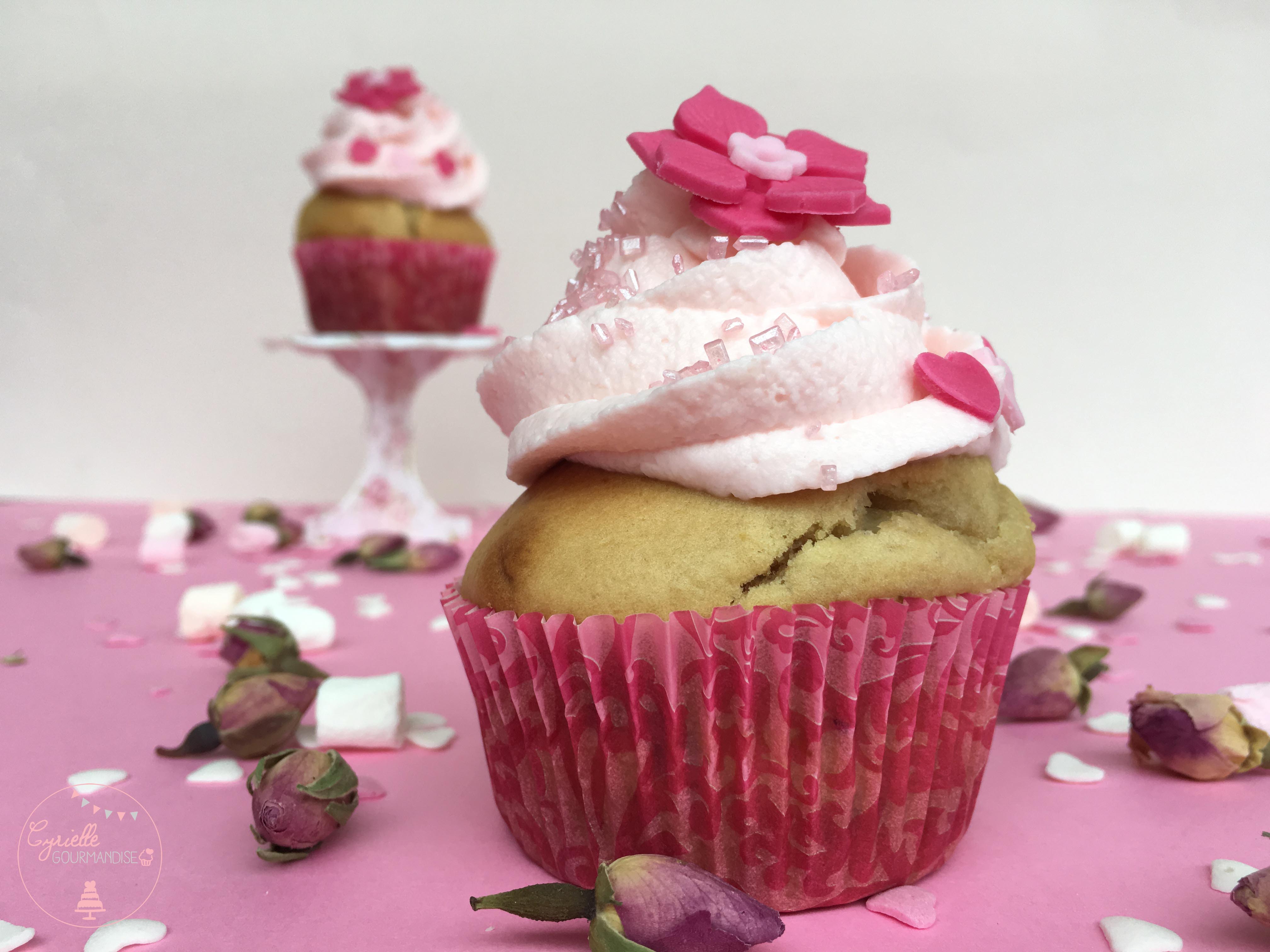 Cupcake rhubarbe rose 5