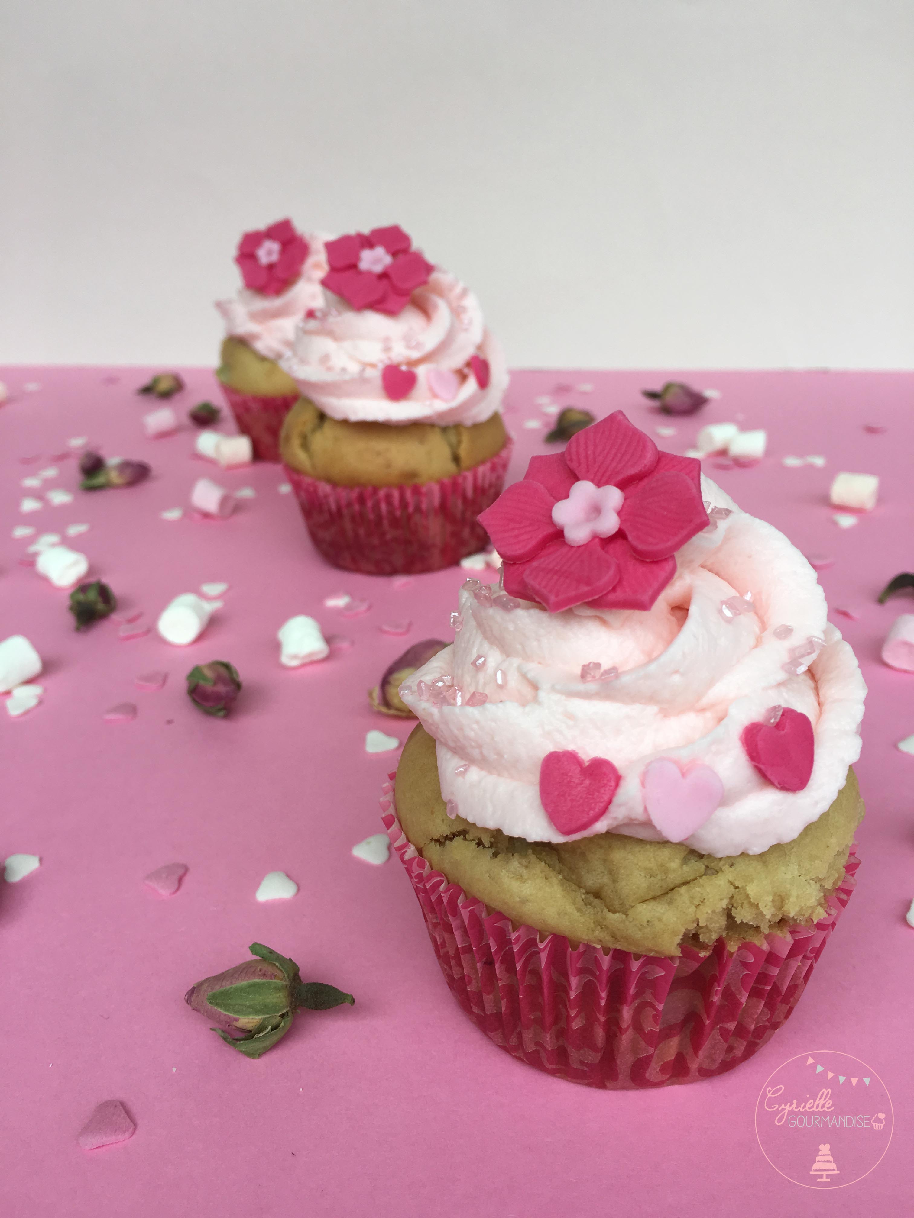 Cupcake rhubarbe rose 7