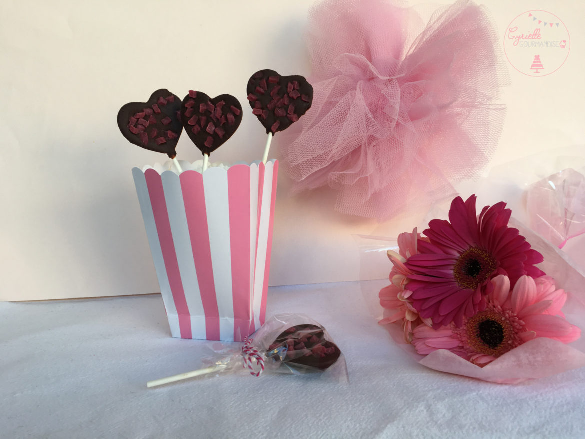 Jolies Sucettes Chocolat Framboise  ♥ Fête de Mères ♥