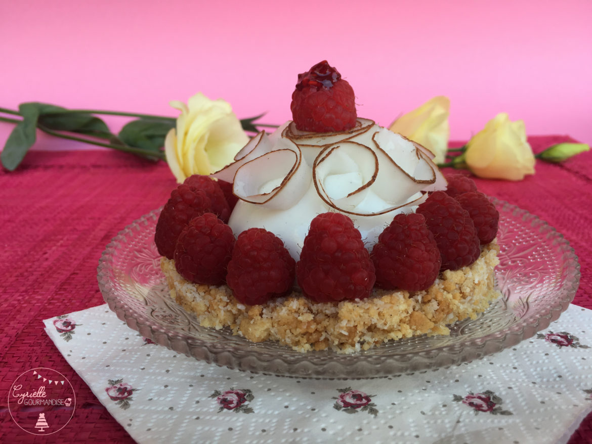 Pannacotta Coco-Framboise, sablé coco-vanille