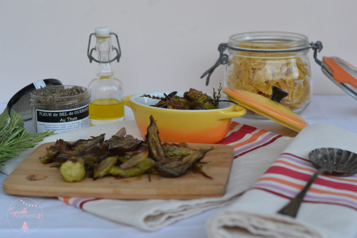Légumes confits aux herbes et fleur de sel