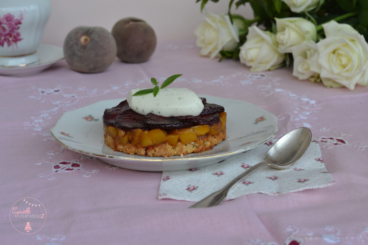 Tatin de pêche et pêche de vigne {Battle Food #45} et annonce de la marraine ♥