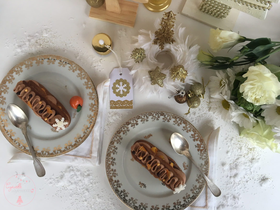 Eclair de Noël Chocolat-Clémentine {Foodista Challenge #25}
