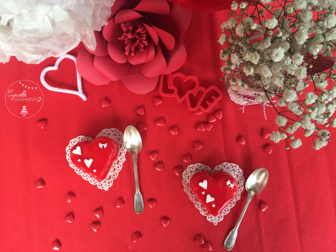 Bavarois Vanille, Fruits Rouges, Coquelicot ♥ Saint-Valentin ♥