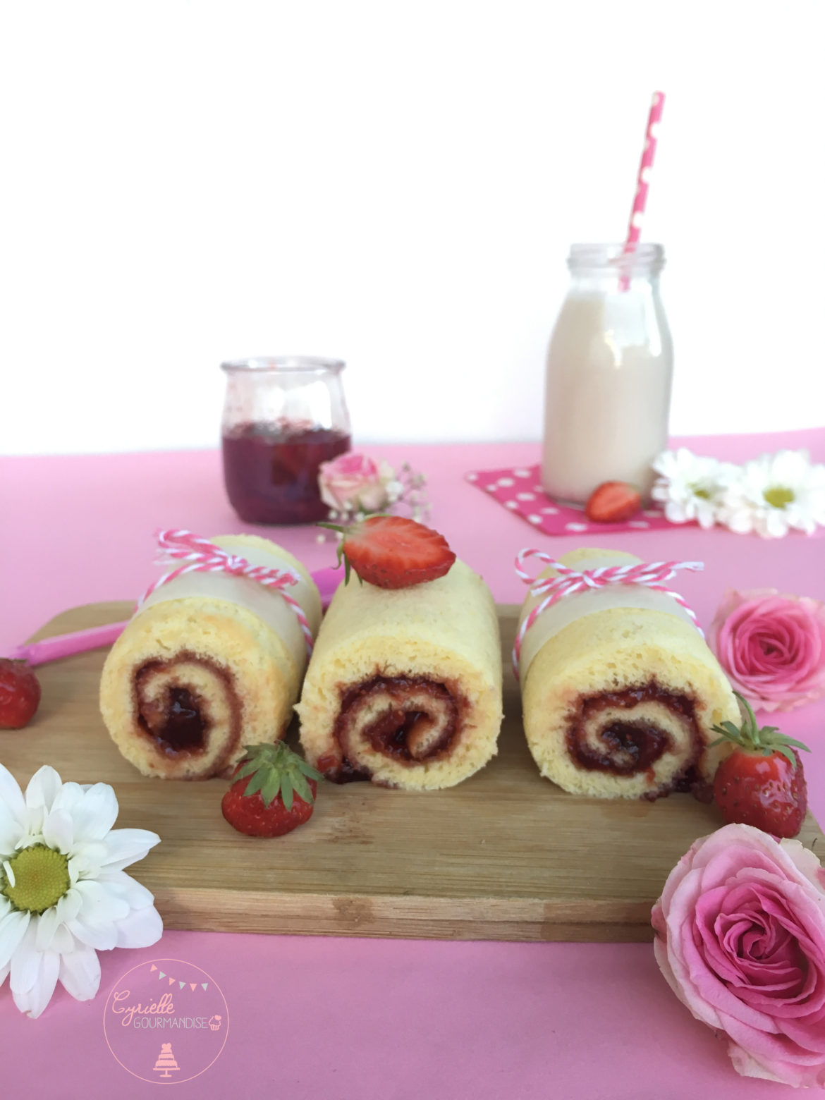 Les Mini roulés à la confiture de Fraise de mon enfance ♥