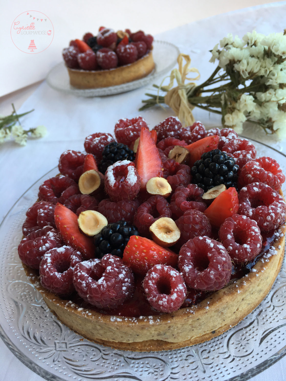 Tarte Framboise-Noisette