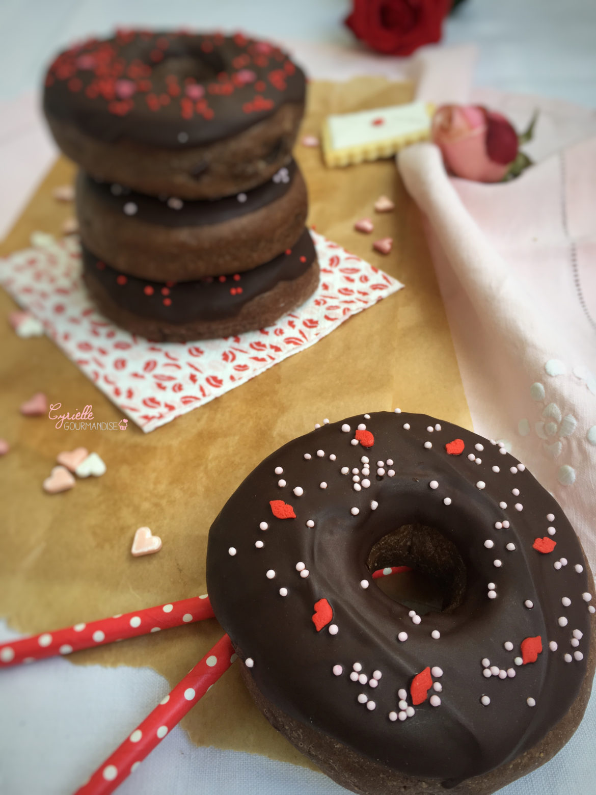 Love Donuts Tout Chocolat ♥ Saint-Valentin ♥