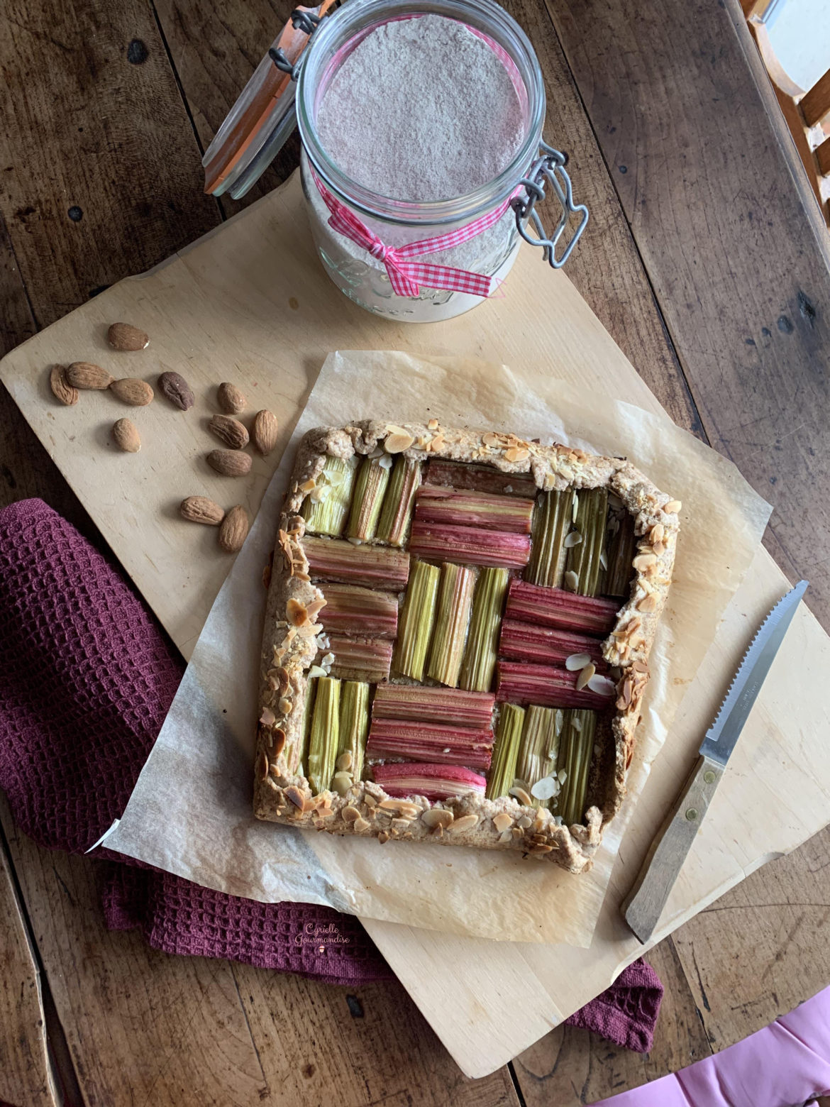 Tarte rustique Rhubarbe